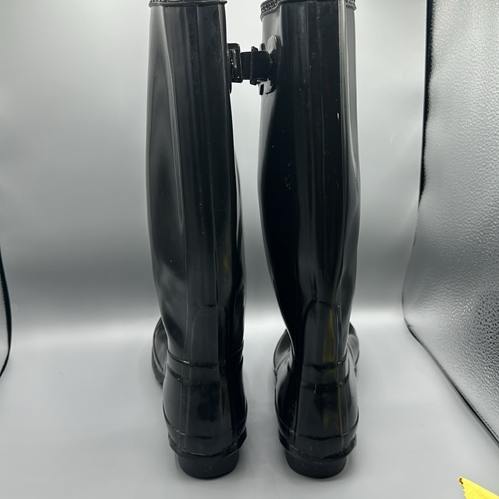 Women’s Hunter original tall gloss black rain boot - Picture 4 of 5